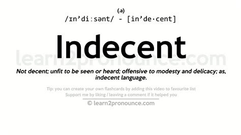 what does indecent mean.